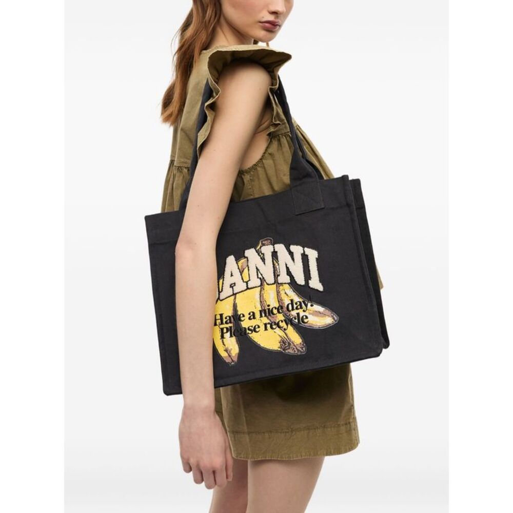 Ganni Women's Organic Cotton Large Tote Bag - Picture 5 of 5